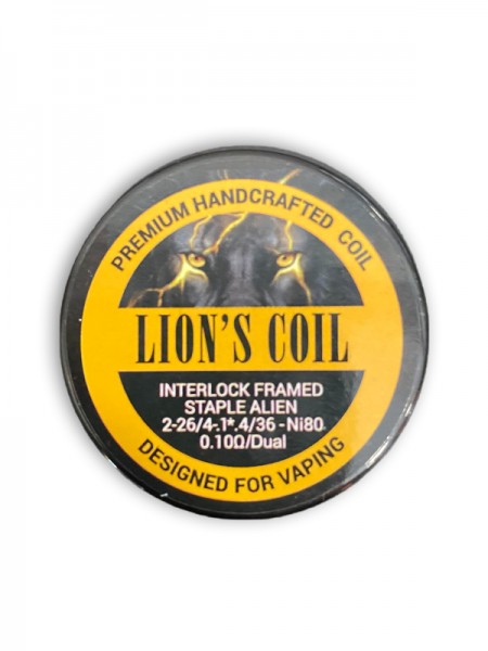 Lion's Premium Handcrafted Coil Interlock Framed Staple Alien 0.10ohm